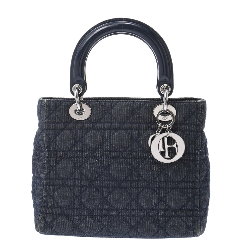 CHRISTIAN DIOR Lady Bag Blue Denim Handbag